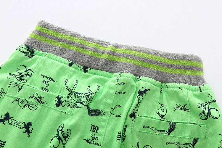 Cartoon Printed Horse Summer Shorts For Unisex Kids - Sheseelady