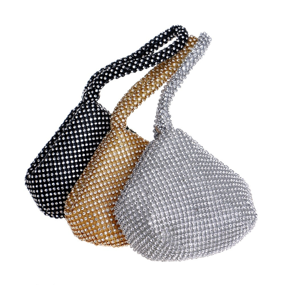 Fully Diamonds Cover Polyester Zipper Bag For New Year Gift - Sheseelady