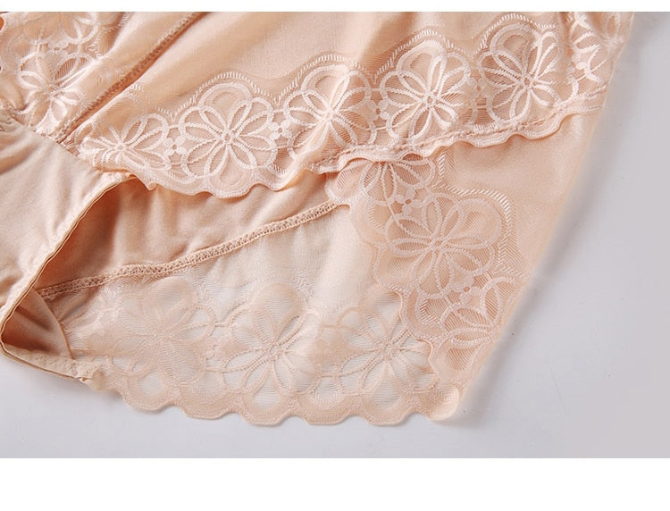 Large Size High Waist Panties For Women Underwear Ladies Big Size Briefs Plus Size Transparent Sexy Lace Panties Female 5Xl 6Xl - Sheseelady