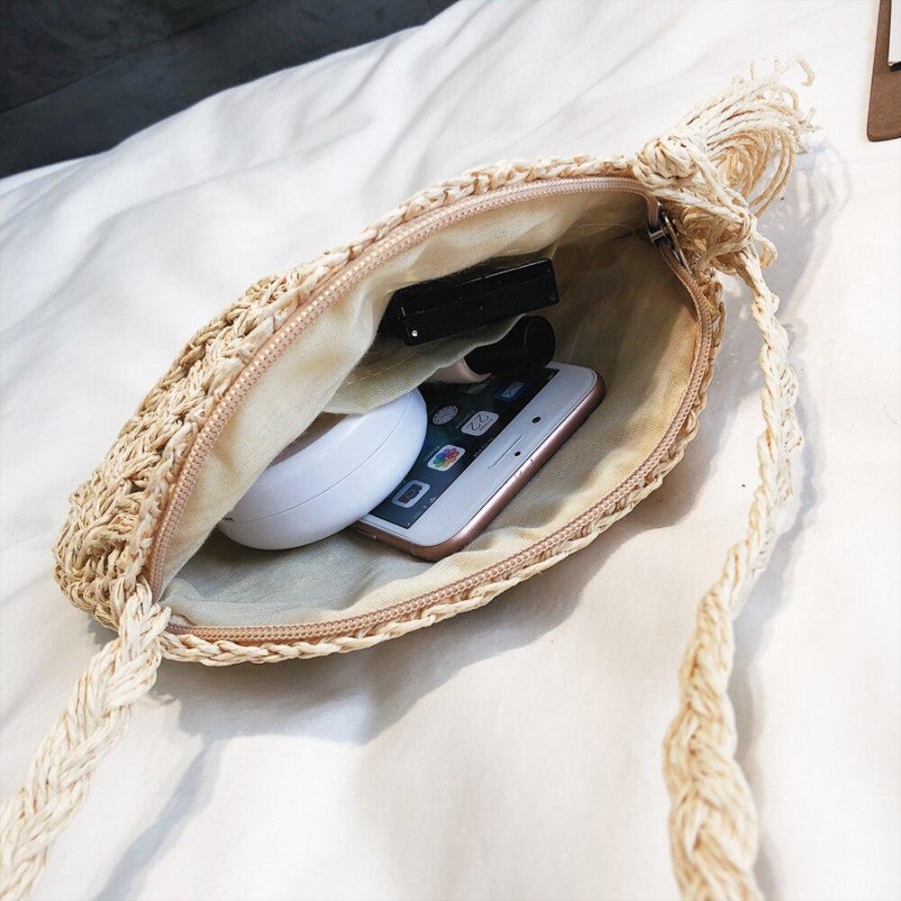 Versatile Ladies' Handmade Rattan Round Messenger Bags