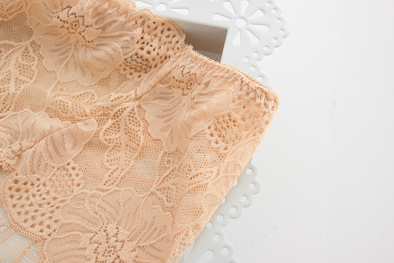 Sexy Hollow Out Floral Embroidery Lace Briefs Women With L-5Xl For Ladies