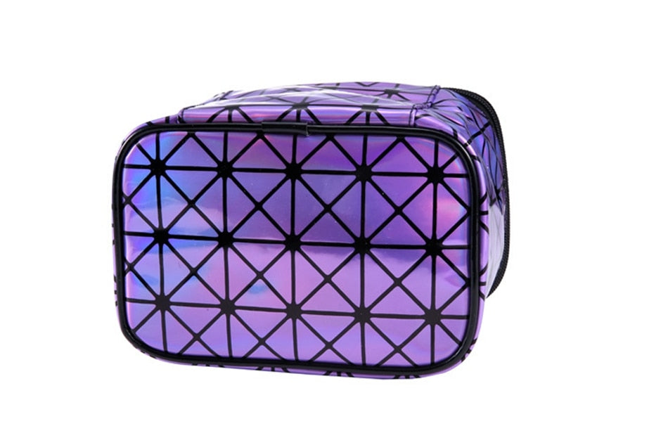 Functional Cosmetic Bag Women Fashion Pu Leather Travel Make Up Necessaries Organizer Zipper Makeup Case Pouch Toiletry Kit Bag - Sheseelady