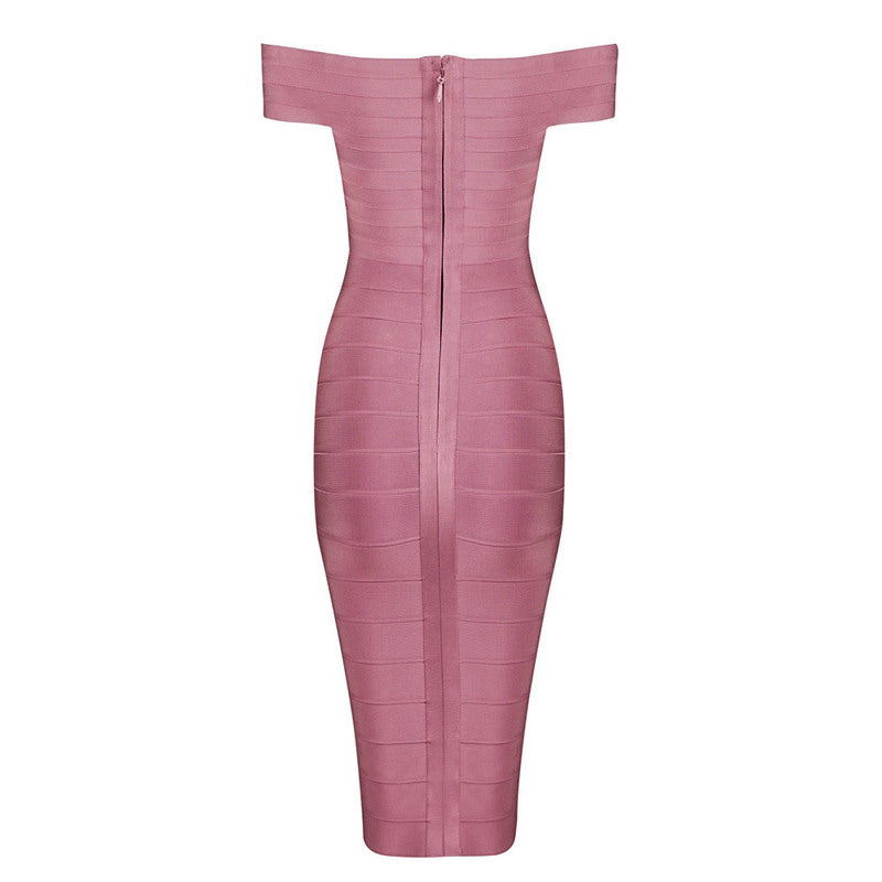Elegant Sexy Off Shoulder Bandage Dress - Sheseelady