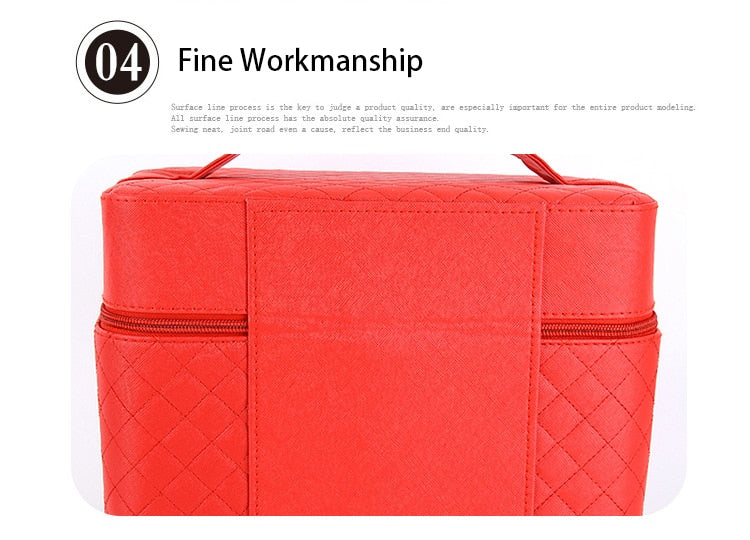 Flannel Korean Cosmetic Box Shaped Large Capacity Case - Sheseelady