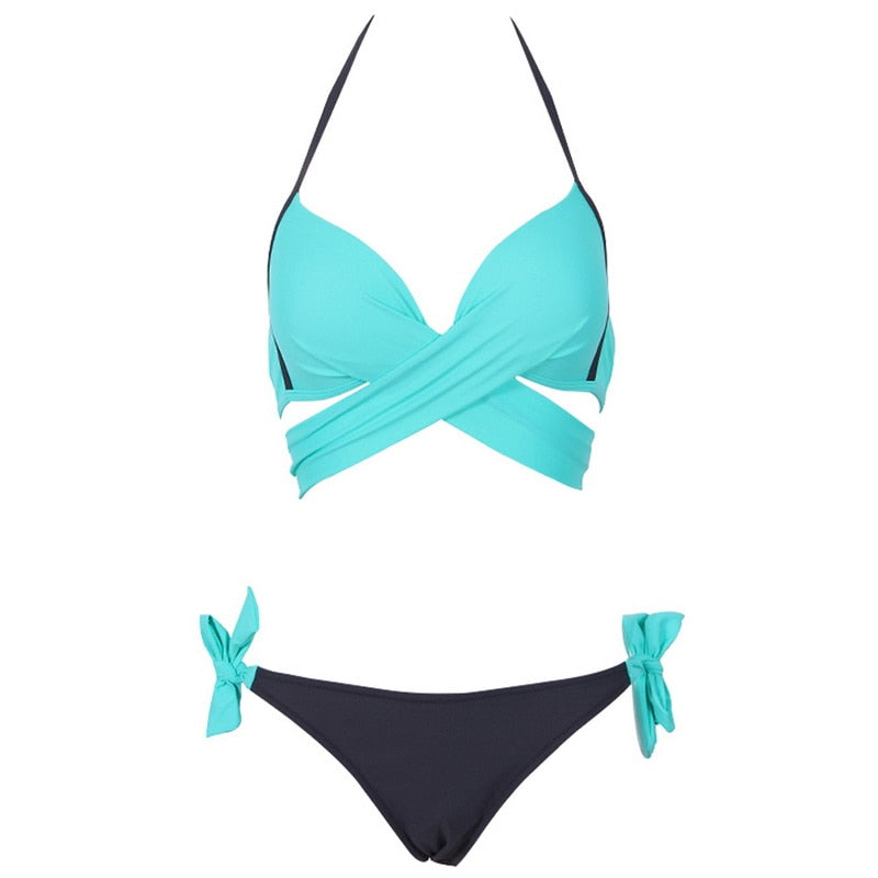 Halter Bandage Bathing Suits Sexy Beachwear Bikini - Sheseelady