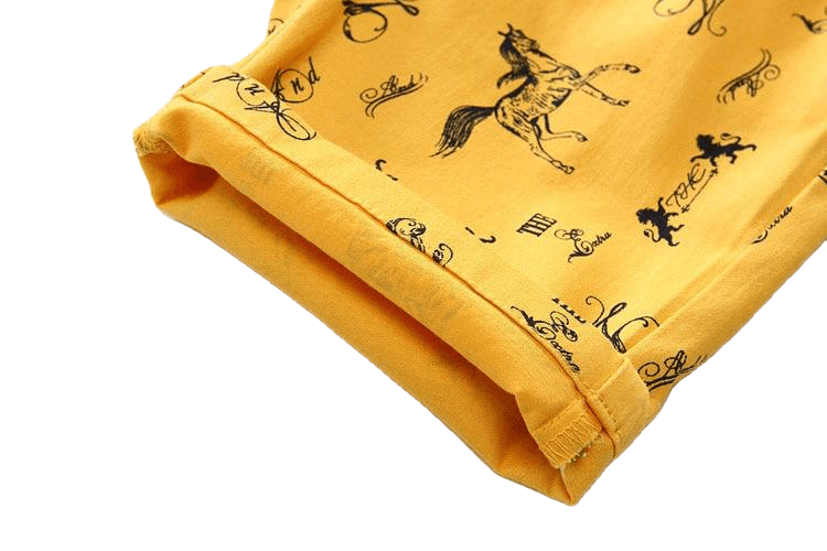 Cartoon Printed Horse Summer Shorts For Unisex Kids - Sheseelady