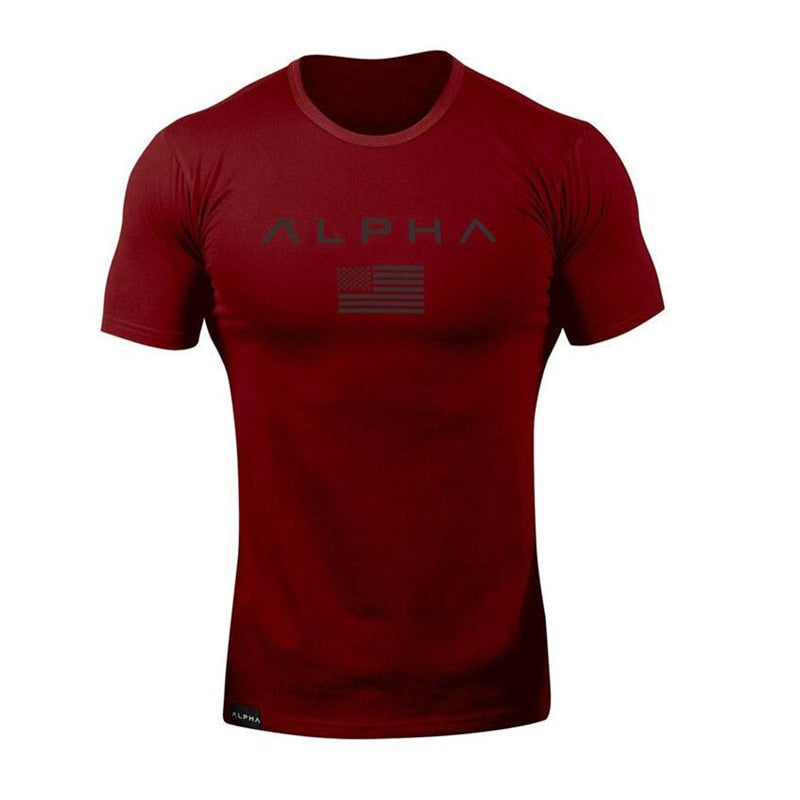 Cotton Breathable Men'S Short Sleeve Fitness T-Shirt - Sheseelady