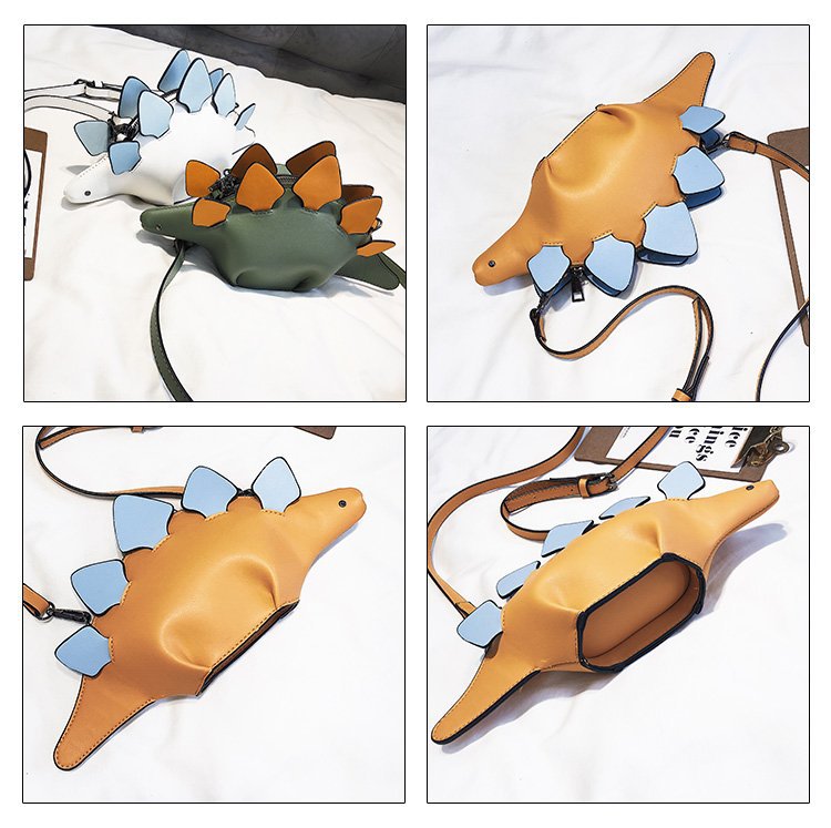 Creative Chameleon Cartoon Handbags Flap 3D Funny Dinosaur Animal Messenger Bag Panelled Shoulder Crossbody Bags Girl Gift - Sheseelady