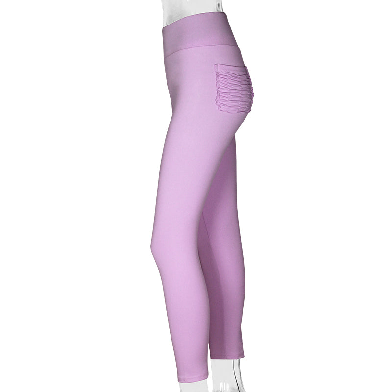 Trendy Sexy Women's High Waist Push Up Fitness Leggings With Pockets