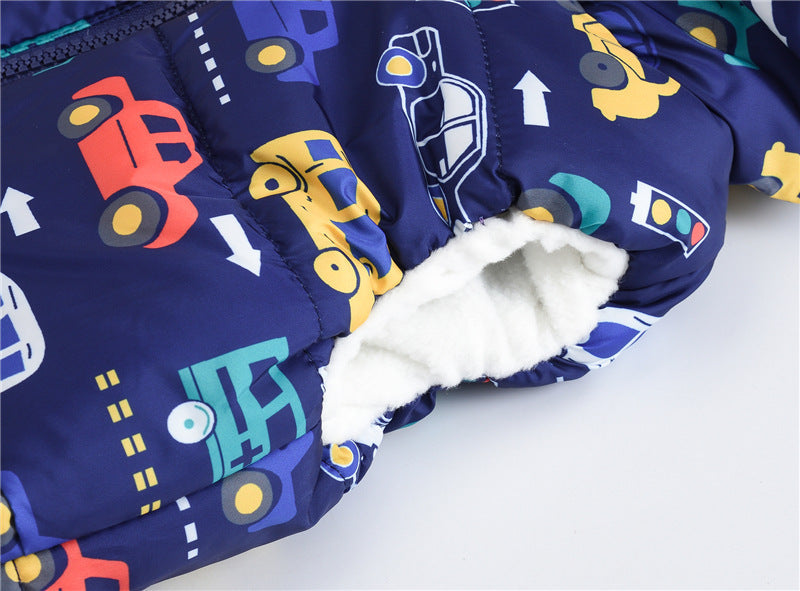 Cheaper Autumn Winter Warm Kids Vests For Boys Cartoon Rainbow Dinosaur Outerwear Sleeveless Hooded Jackets Gilet Baby Boy Coats - Sheseelady