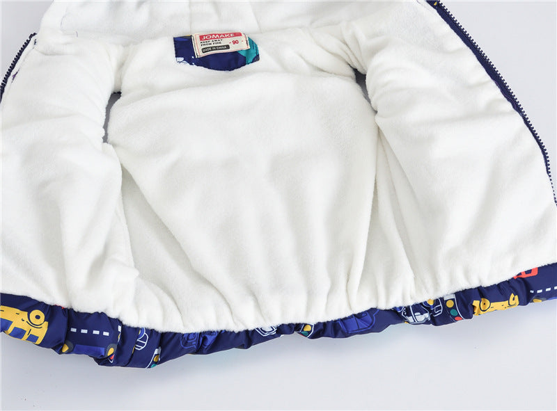 Cheaper Autumn Winter Warm Kids Vests For Boys Cartoon Rainbow Dinosaur Outerwear Sleeveless Hooded Jackets Gilet Baby Boy Coats - Sheseelady