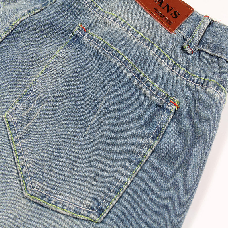 Autumn New Retro Hole Jeans Cotton Denim Trouseplus Size - Sheseelady