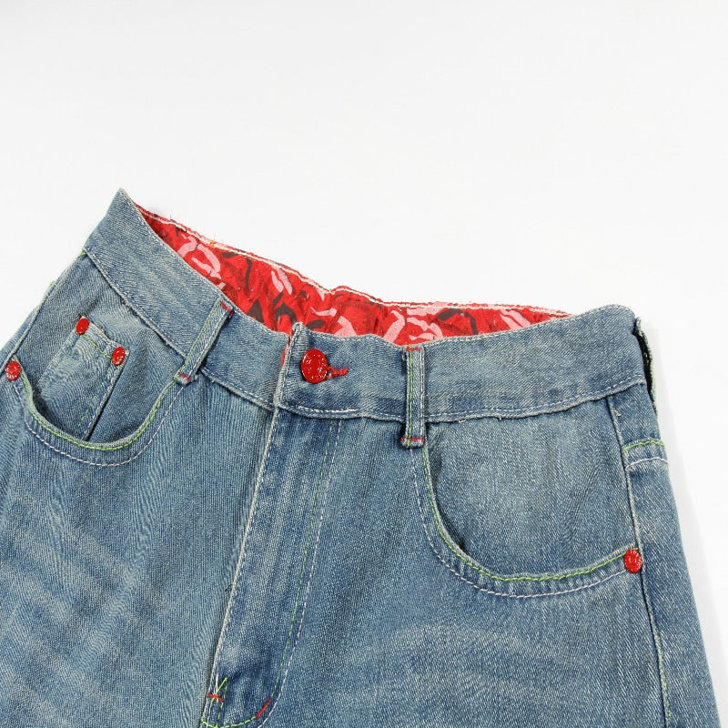 Autumn New Retro Hole Jeans Cotton Denim Trouseplus Size - Sheseelady