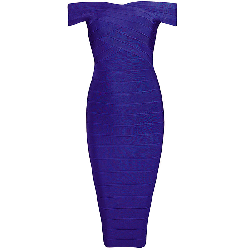 Elegant Sexy Off Shoulder Bandage Dress - Sheseelady