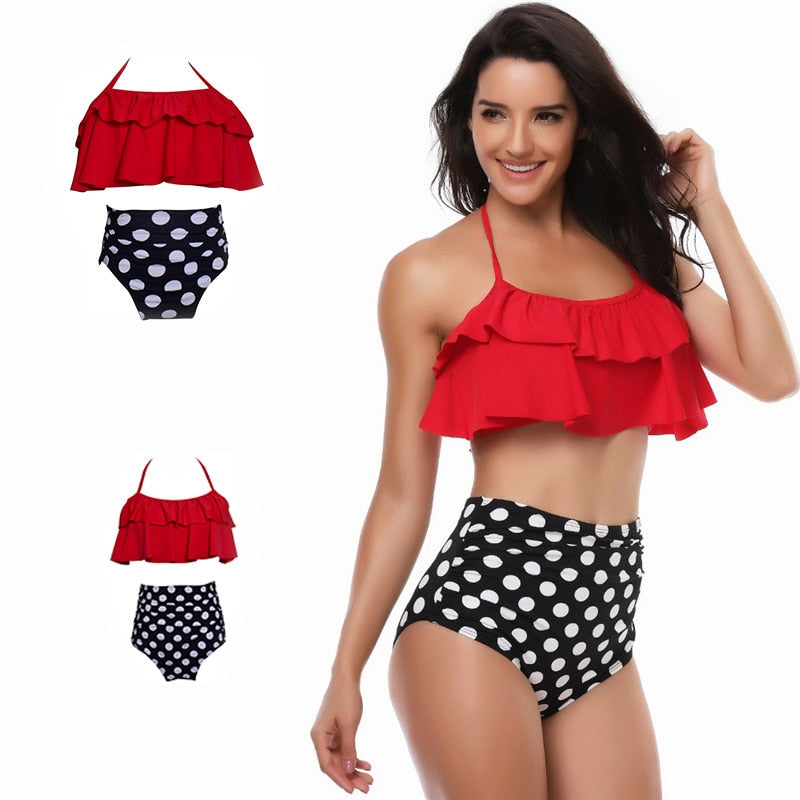 Matching Family Bathing Suits Mother Girl Bikini Set