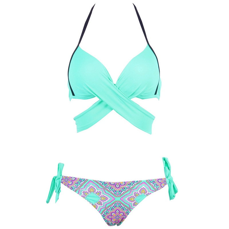Halter Bandage Bathing Suits Sexy Beachwear Bikini - Sheseelady