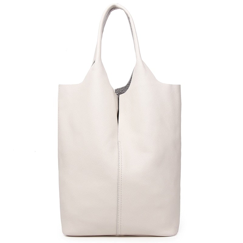 Luxury Casual Women's Soft Genuine Leather Tote Bags