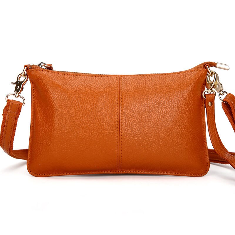 Women Genuine Leather Day Clutches Candy Color Bags Women's Fashion Crossbody Bags Small Clutch Bags