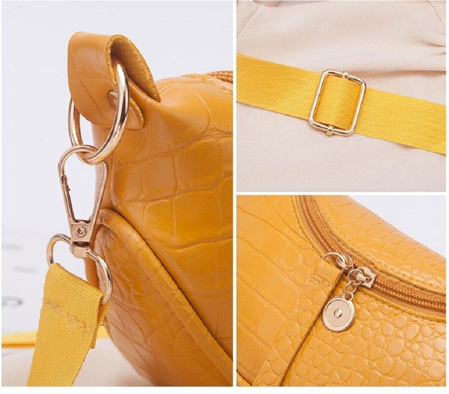 Casual Waterproof Women's Zippered Leather Waist Packs With Adjustable Belt