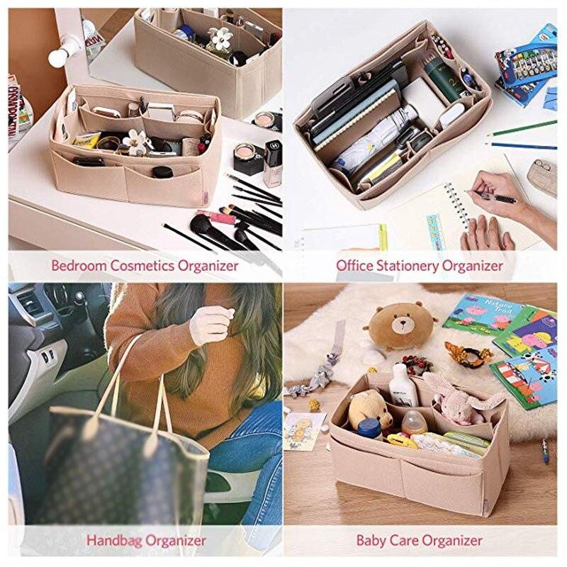 Fashionable Portable Felt Cloth Cosmetic Bags For Home Travel