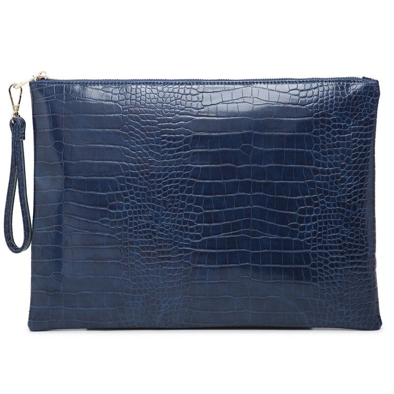 Ostrich Python Maroon Women's Leather Laptop Bag With Short Wristlet