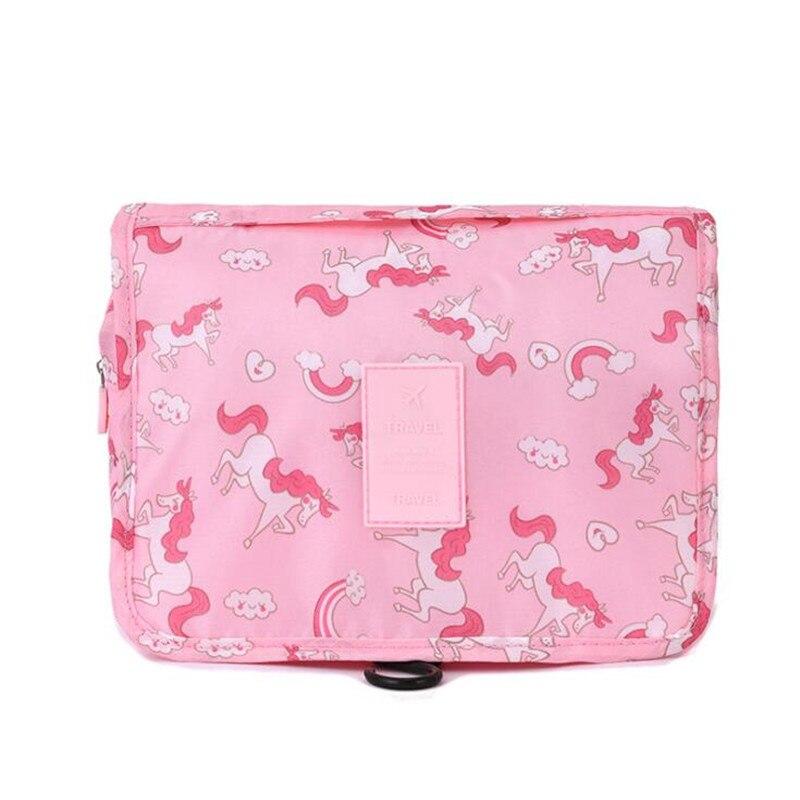 Stylish High Capacity Hanging Women's Nylon Toiletry Bag For Cosmetics