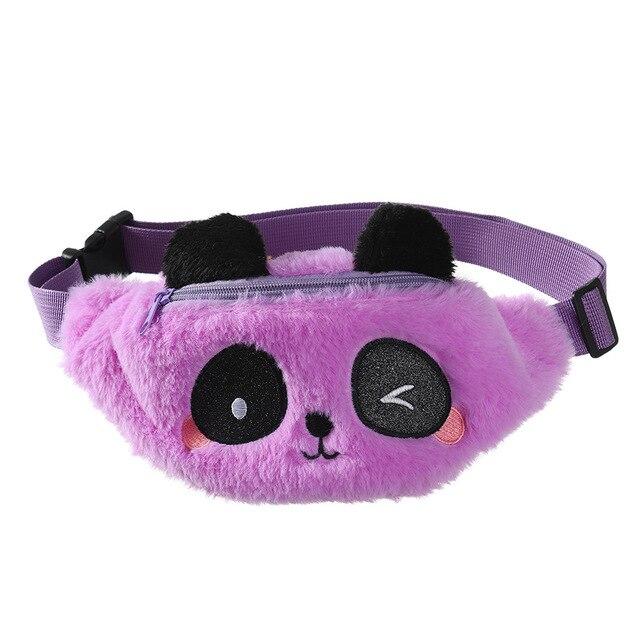 Fashionable Girls' Plush Waist Bag With Cute Unicorn Shape For Phone Coin