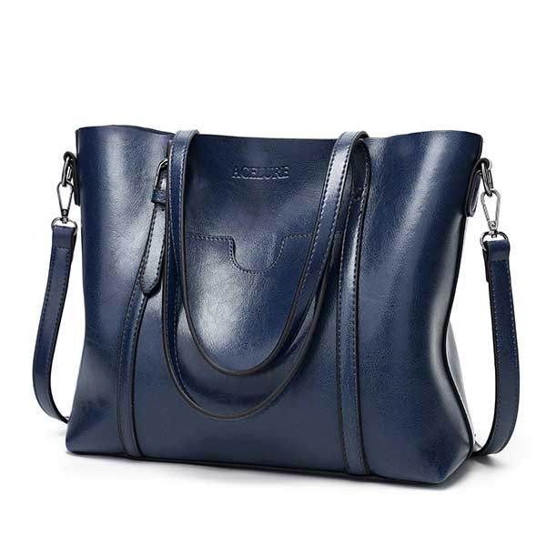 Luxury Women's Oil Wax Leather Handbags