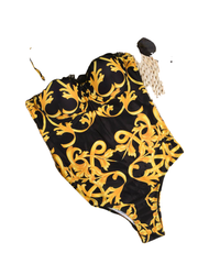 Sexy Women's High Cut Push Up Solid Monokini One Piece