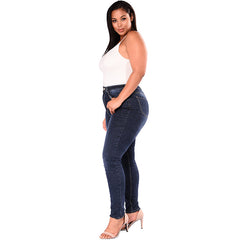 Leggings Blue Denim Skinny Stretch Bodycon Slim Jeans - Sheseelady