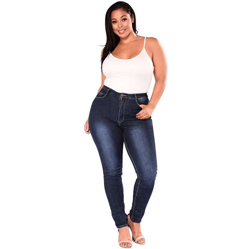 Leggings Blue Denim Skinny Stretch Bodycon Slim Jeans - Sheseelady