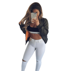 High Waist Skinny Fashion Boyfriend Jeans - Sheseelady
