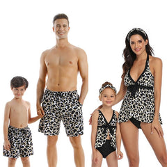 Fashionable High Waist Family Swimwear Two Piece For Hot Mom & Daughter