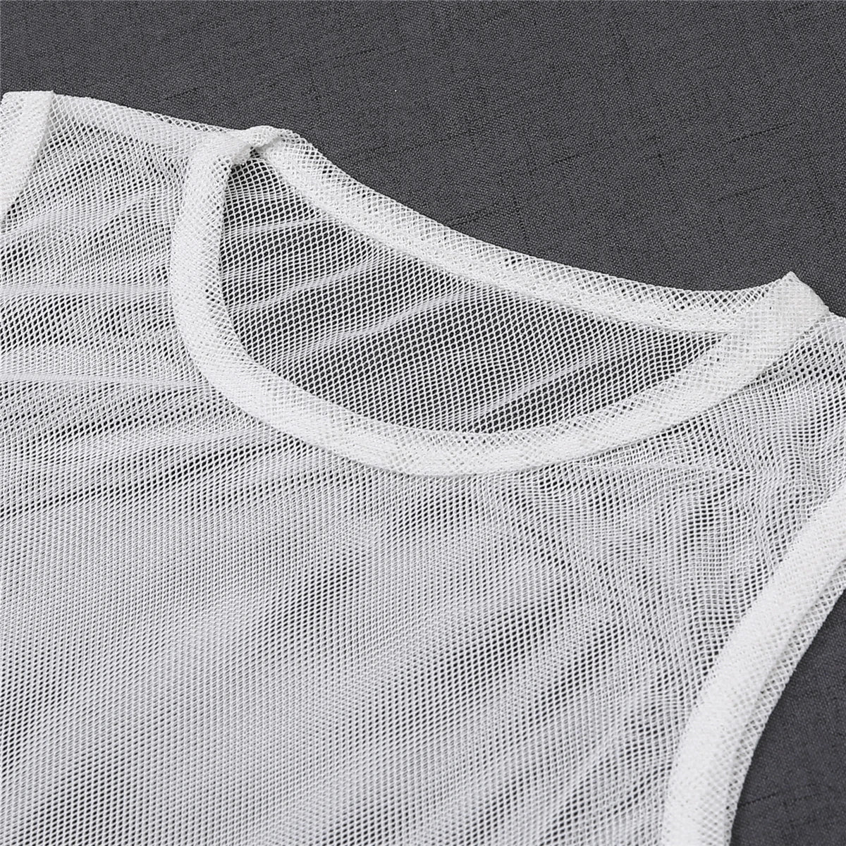 Men Summer Sexy Sheer Mesh Tank Tops See-through Fishnet Slim Fit Tank Vest Male Gym Muscle Tanks Tops Tee Costumes