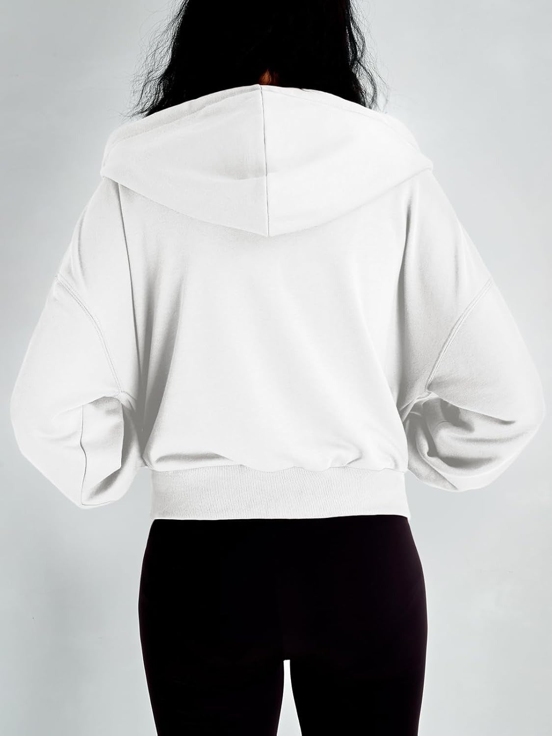 Women’s Full-Zip Hoodie with Fleece Lining – Cozy, Lightweight, Casual Fall and Winter Sweatshirt – Soft, Breathable Hoodie Jacket with Drop Shoulder & Slight Stretch