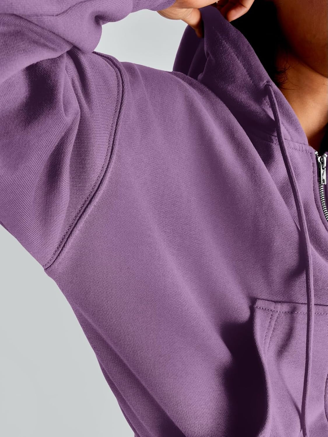 Women’s Full-Zip Hoodie with Fleece Lining – Cozy, Lightweight, Casual Fall and Winter Sweatshirt – Soft, Breathable Hoodie Jacket with Drop Shoulder & Slight Stretch