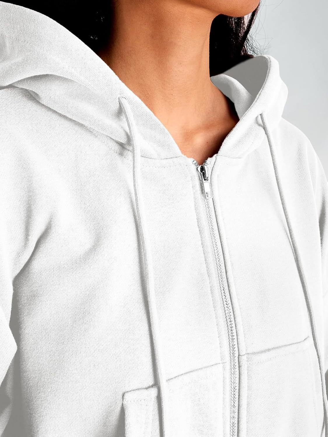 Women’s Full-Zip Hoodie with Fleece Lining – Cozy, Lightweight, Casual Fall and Winter Sweatshirt – Soft, Breathable Hoodie Jacket with Drop Shoulder & Slight Stretch