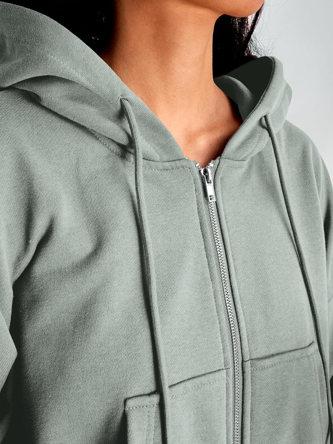 Women’s Full-Zip Hoodie with Fleece Lining – Cozy, Lightweight, Casual Fall and Winter Sweatshirt – Soft, Breathable Hoodie Jacket with Drop Shoulder & Slight Stretch