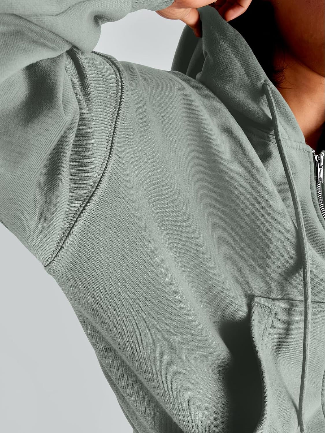 Women’s Full-Zip Hoodie with Fleece Lining – Cozy, Lightweight, Casual Fall and Winter Sweatshirt – Soft, Breathable Hoodie Jacket with Drop Shoulder & Slight Stretch