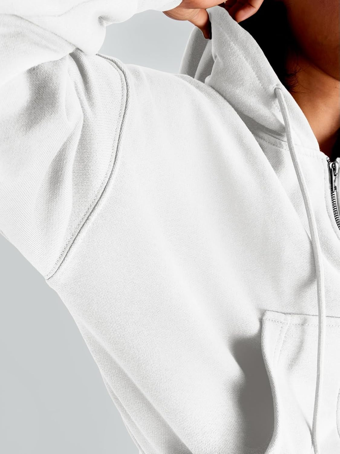 Women’s Full-Zip Hoodie with Fleece Lining – Cozy, Lightweight, Casual Fall and Winter Sweatshirt – Soft, Breathable Hoodie Jacket with Drop Shoulder & Slight Stretch