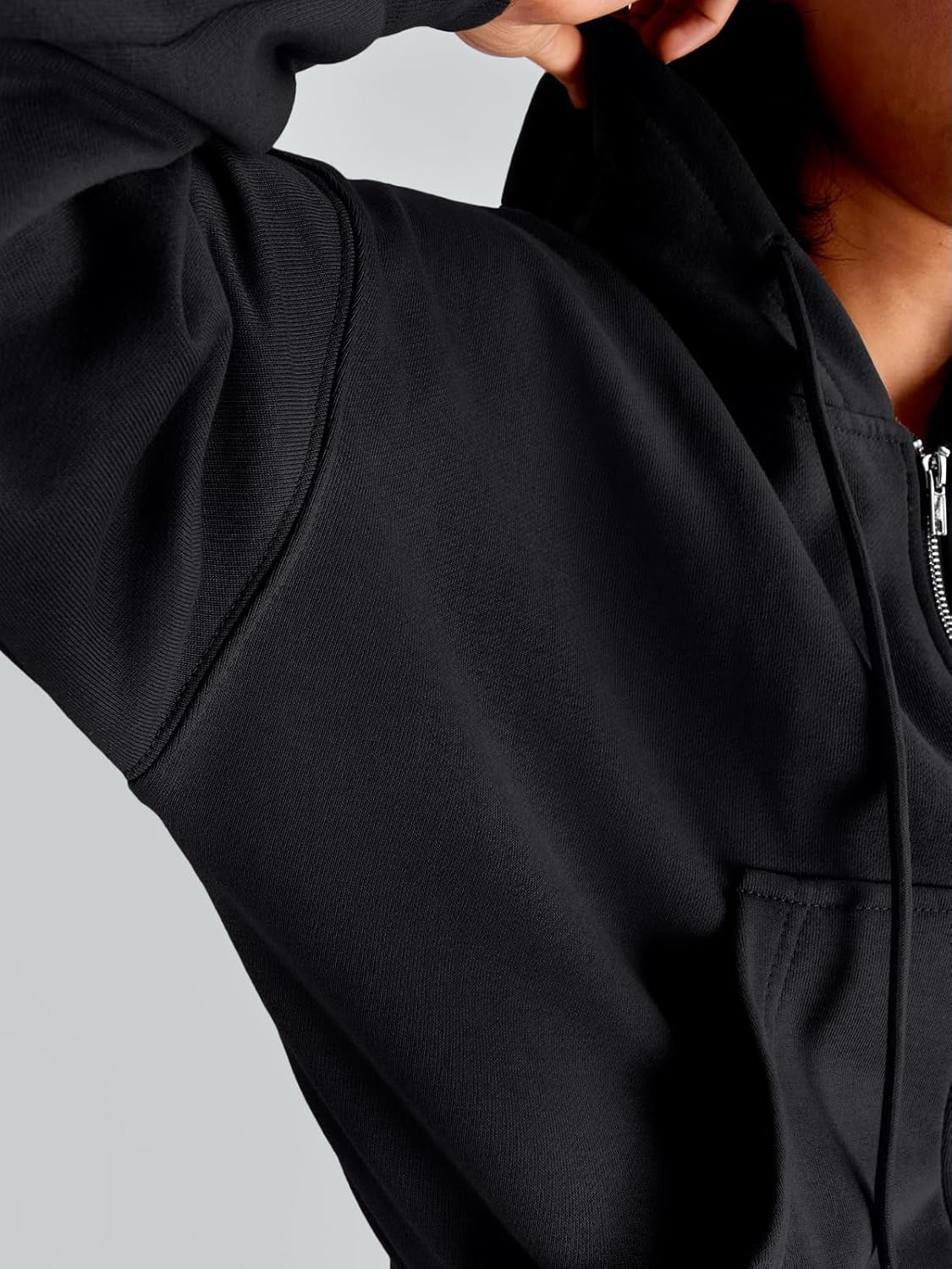 Women’s Full-Zip Hoodie with Fleece Lining – Cozy, Lightweight, Casual Fall and Winter Sweatshirt – Soft, Breathable Hoodie Jacket with Drop Shoulder & Slight Stretch