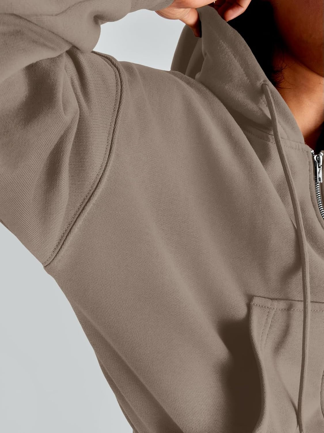 Women’s Full-Zip Hoodie with Fleece Lining – Cozy, Lightweight, Casual Fall and Winter Sweatshirt – Soft, Breathable Hoodie Jacket with Drop Shoulder & Slight Stretch