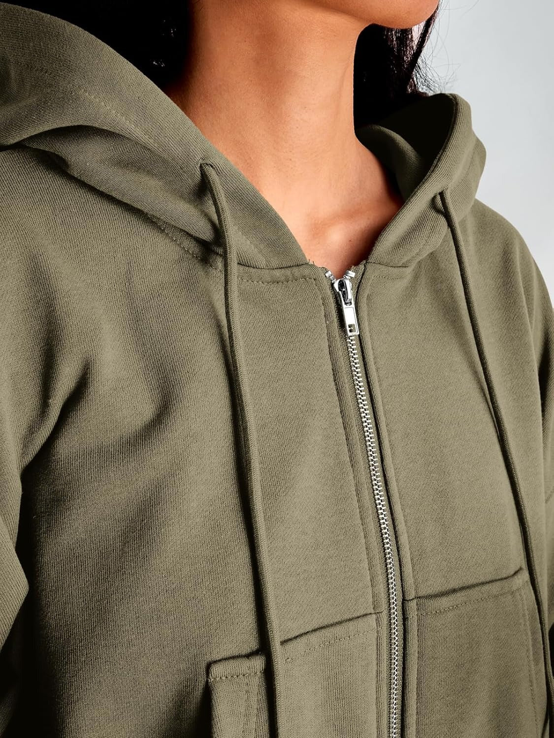 Women’s Full-Zip Hoodie with Fleece Lining – Cozy, Lightweight, Casual Fall and Winter Sweatshirt – Soft, Breathable Hoodie Jacket with Drop Shoulder & Slight Stretch