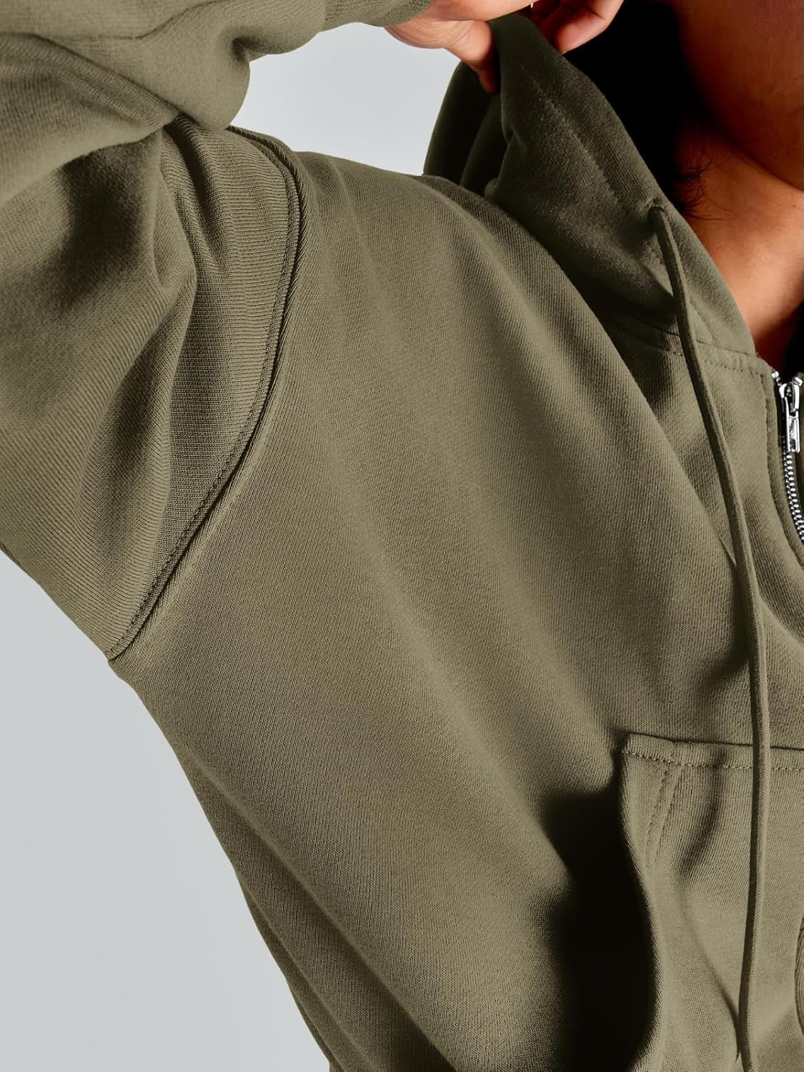 Women’s Full-Zip Hoodie with Fleece Lining – Cozy, Lightweight, Casual Fall and Winter Sweatshirt – Soft, Breathable Hoodie Jacket with Drop Shoulder & Slight Stretch