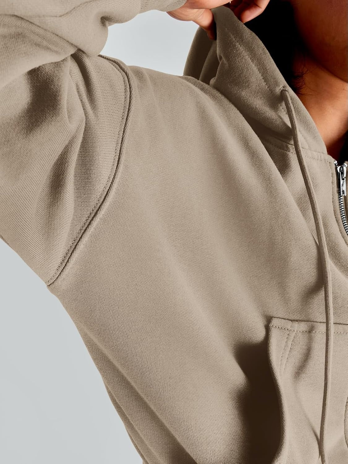 Women’s Full-Zip Hoodie with Fleece Lining – Cozy, Lightweight, Casual Fall and Winter Sweatshirt – Soft, Breathable Hoodie Jacket with Drop Shoulder & Slight Stretch