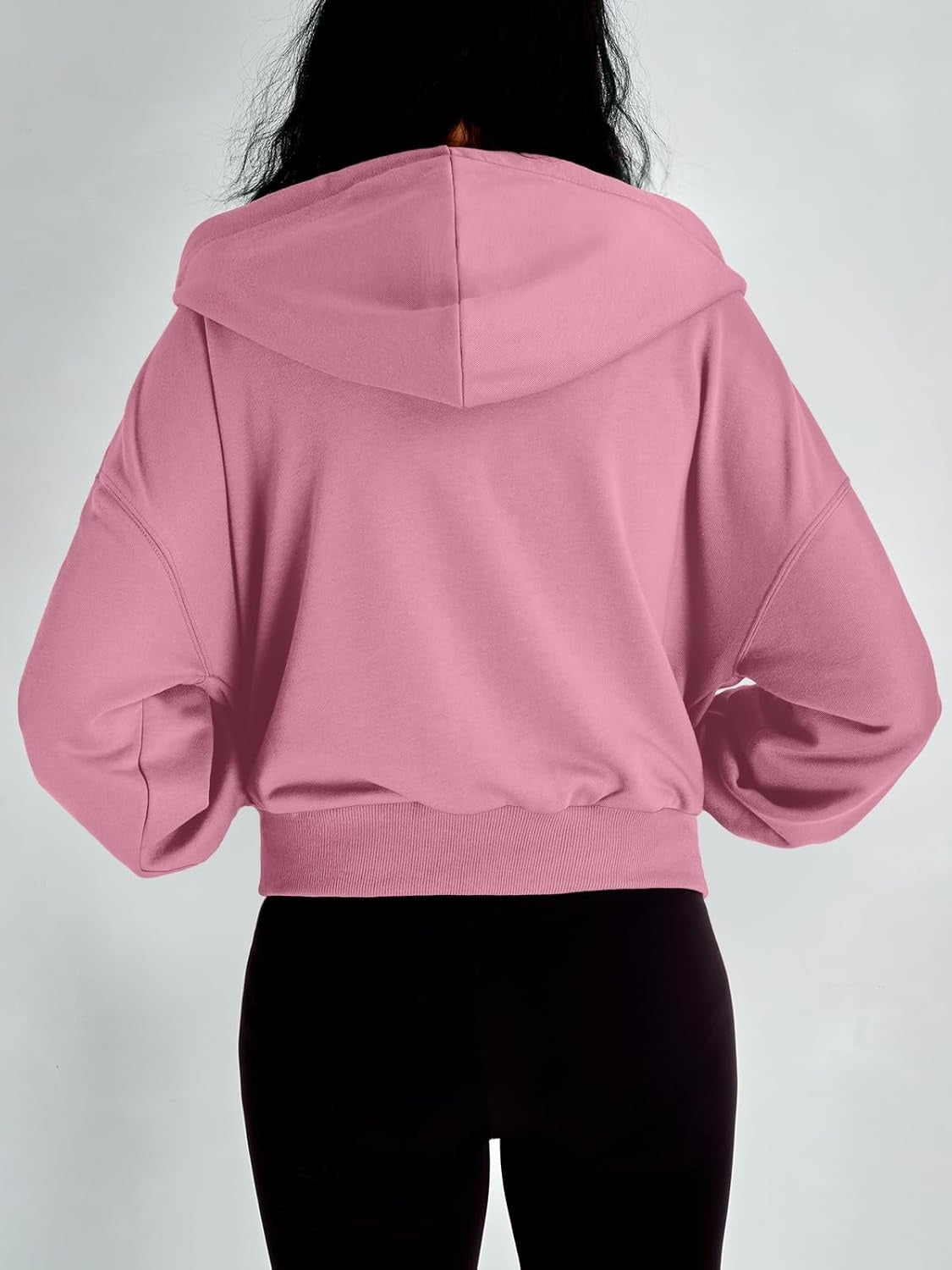 Women’s Full-Zip Hoodie with Fleece Lining – Cozy, Lightweight, Casual Fall and Winter Sweatshirt – Soft, Breathable Hoodie Jacket with Drop Shoulder & Slight Stretch