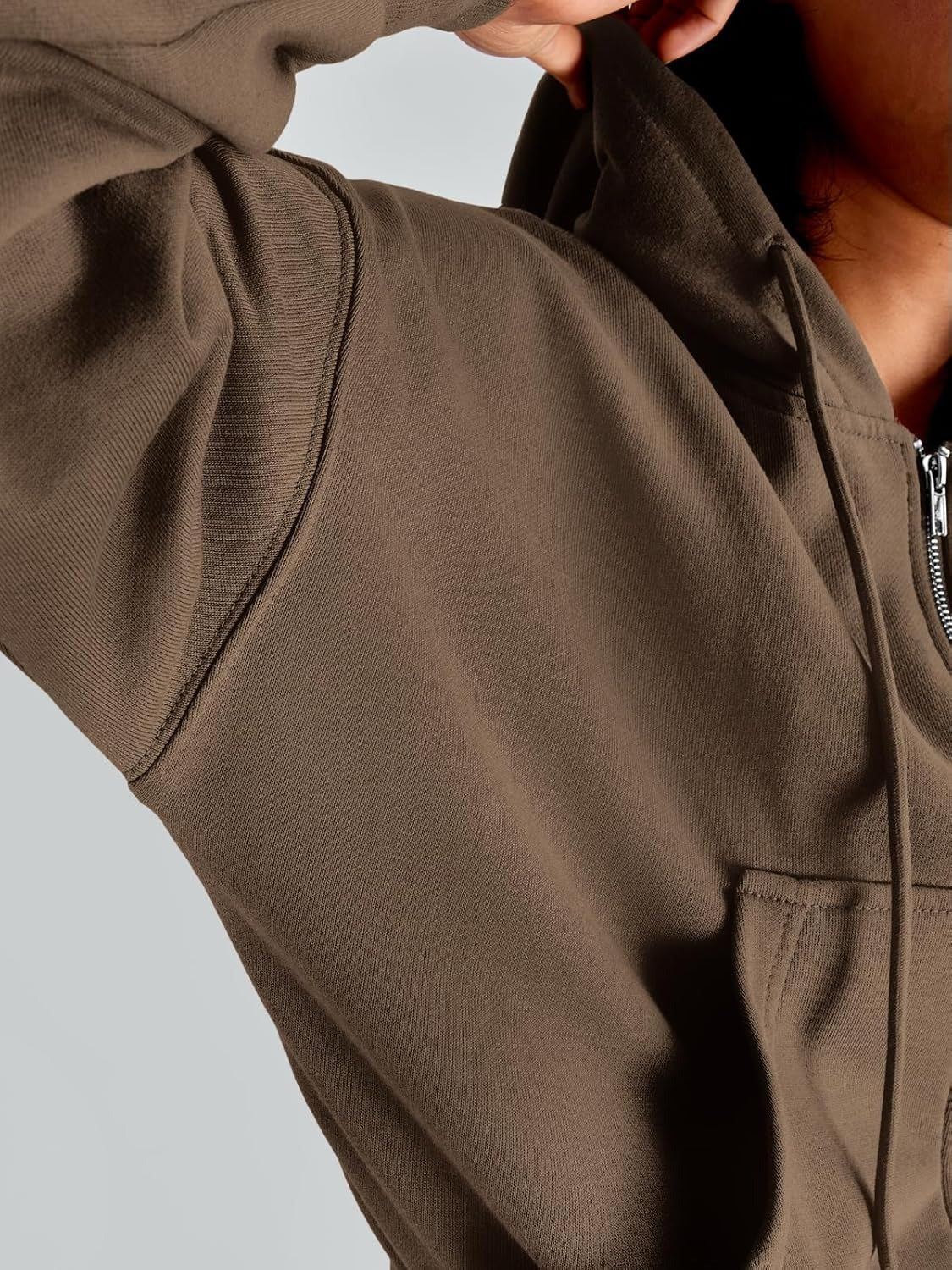 Women’s Full-Zip Hoodie with Fleece Lining – Cozy, Lightweight, Casual Fall and Winter Sweatshirt – Soft, Breathable Hoodie Jacket with Drop Shoulder & Slight Stretch