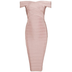 Elegant Sexy Off Shoulder Bandage Dress - Sheseelady