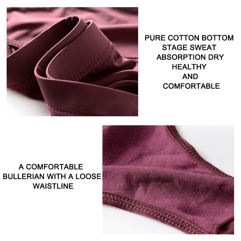 Stylish Comfortable Ladies' Low Waist Seamless Ice Silk Panties