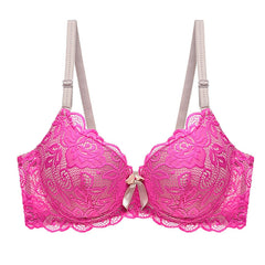 Skin-friendly Sexy Ladies' Lace Push Up Cotton Bralette Plus Size